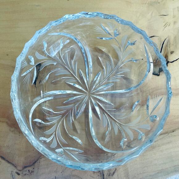 Antiq ABP American Brilliant Cut Glass Bowl Thistle Flower Starburst 1910 - Picture 10 of 14